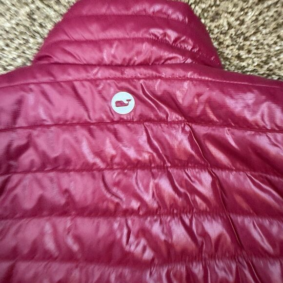 Vineyard Vines Vest Womens S Fuchsia Pink Quilted Packable Performance Fleece - Picture 7 of 10